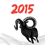 2015羊年海报矢量图
