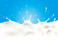 飞溅的牛奶背景矢量图
