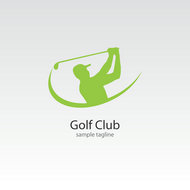 高尔夫俱乐部标志矢量图