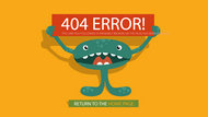 搞怪404页面矢量图
