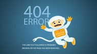 宇航员404页面矢量图