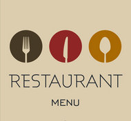 简洁餐厅菜单设计矢量图