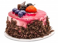 巧克力水果装饰蛋糕图片