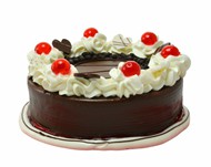 巧克力奶油裱花蛋糕图片