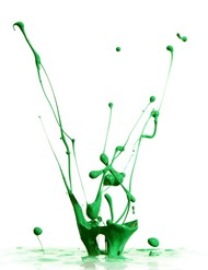 绿色液滴颜料飞溅图片