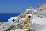 希腊白色城镇图片