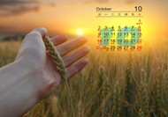 2016年10月日历图片