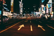 日本街道夜景图片