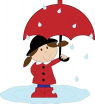 雨天撑伞卡通图片