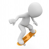 3D小人滑滑板图片