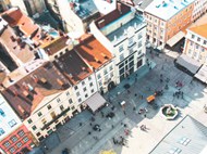 城市广场俯视图