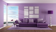 紫色风格家装效果图片