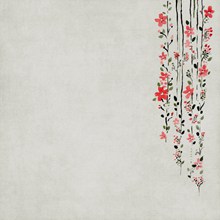 古典水彩花藤背景图片