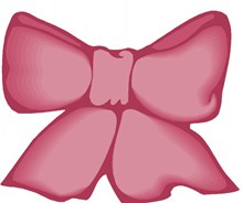 粉色蝴蝶结卡通图片