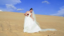 沙漠婚纱照图片