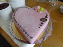 粉色爱心蛋糕图片大全