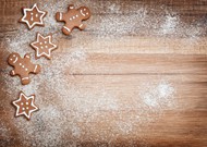 圣诞节姜饼背景图片