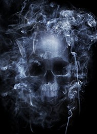 烟雾骷髅头图片