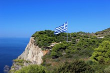 希腊海边悬崖高清图