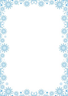 蓝色雪花边框背景高清图片