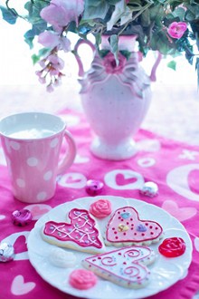 粉色情人节饼干图片下载
