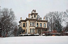雪景别墅高清图片