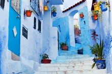 摩洛哥蓝色小镇图片下载