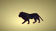 狮子动物剪影设计高清图片