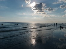落日海滩高清图