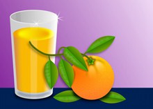 橘子汁卡通高清图片