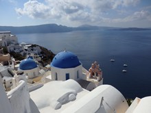 希腊圣托里尼岛白色建筑图片大全