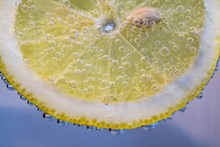 气泡柠檬片图片素材