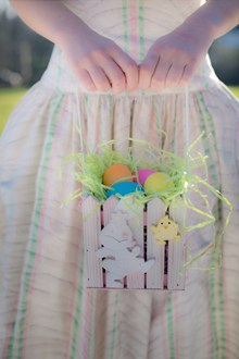 复活节彩蛋篮子高清图片