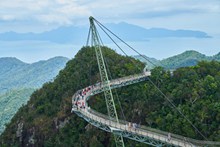 美丽吊桥风景高清图片