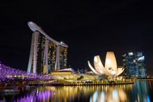  新加坡夜景图片素材