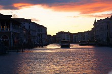 水上城市威尼斯日落精美图片