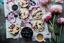蓝莓烘焙饼干图片素材