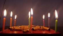 生日快乐蜡烛烛光图片素材