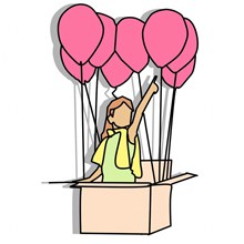 儿童节气球卡通png素材高清图