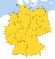 黄色德国地图插画图片素材