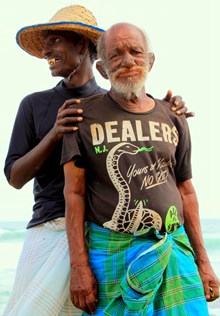 斯里兰卡老渔民图片素材