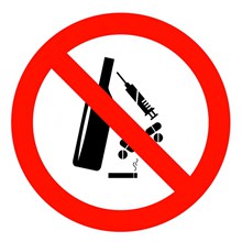 禁止携带烟酒药物标志牌图片素材