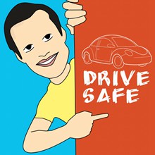 安全驾驶创意卡通插画图片大全