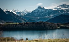 瑞士高山湖高清图
