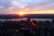 纽约城市日落唯美图片