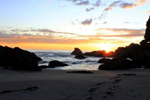 海边夕阳唯美风景高清图片