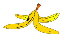 卡通香蕉皮黄色高清图片