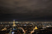 巴黎城市俯瞰夜景精美图片