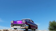 雪佛兰紫色汽车模型高清图片