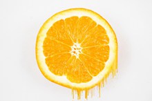黄色橘子切片高清图片